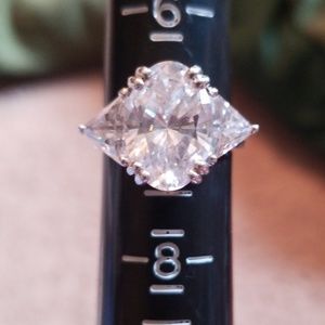 9ct Berricle Sterling Silver CZ Ring Size 7